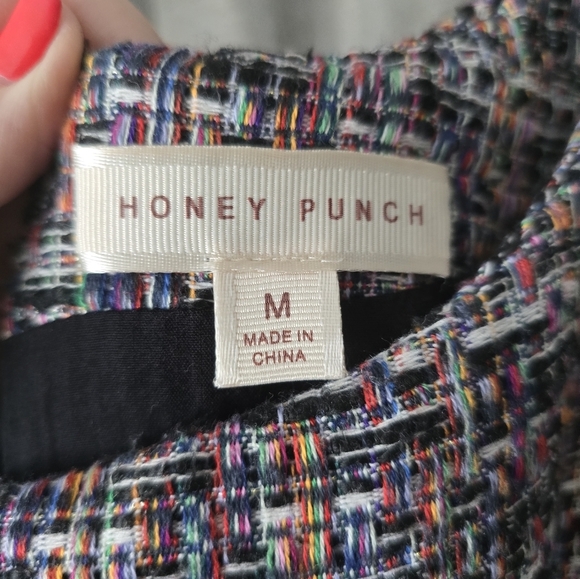 Multicolor Tweed Women's Top - Picture 5 of 9